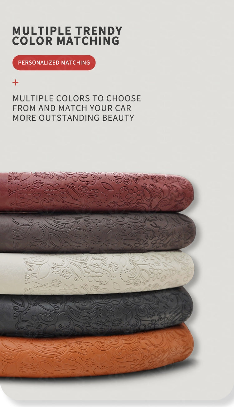 Napa Nappa Embossed Leather Steering Wheel Cover