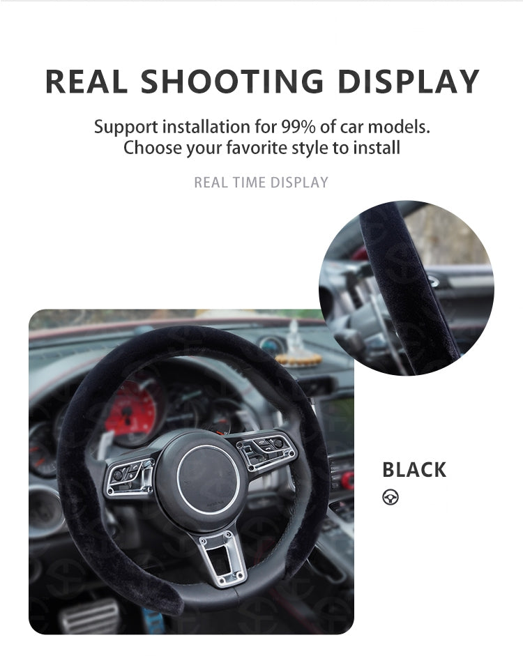 New Upgrade Plush Steering Wheel Cover
