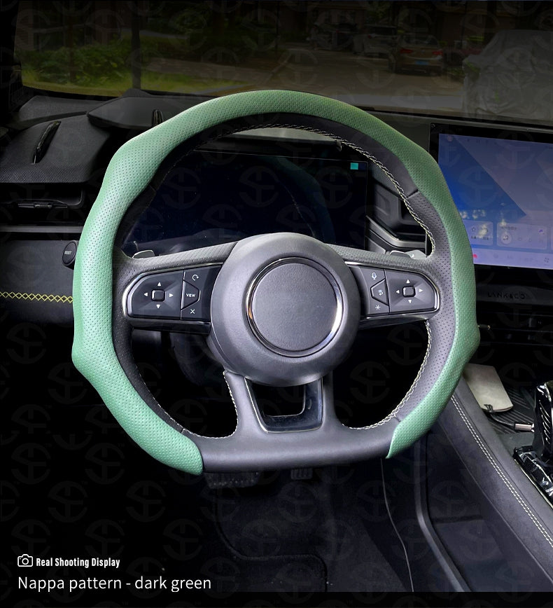 Upgraded Napa Nappa Leather Steering Wheel Cover