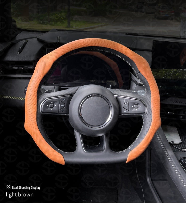 Upgraded Napa Nappa Leather Steering Wheel Cover