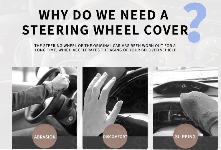 Napa Nappa Embossed Leather Steering Wheel Cover