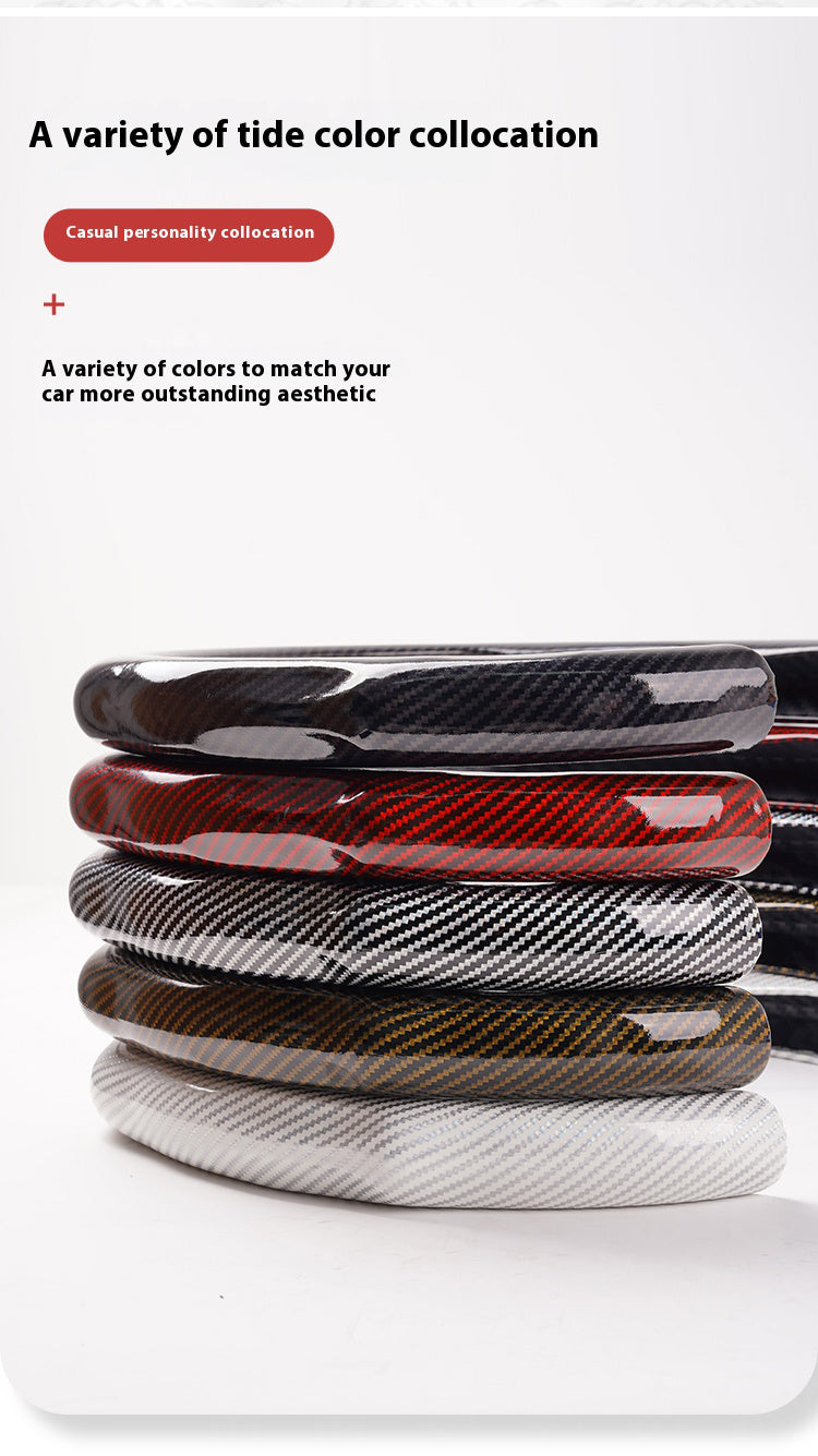 Laser Carbon Fiber Pattern steering wheel cover
