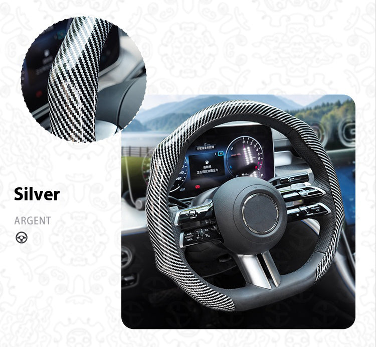 Laser Carbon Fiber Pattern steering wheel cover