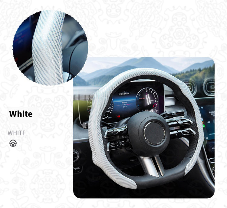 Laser Carbon Fiber Pattern steering wheel cover