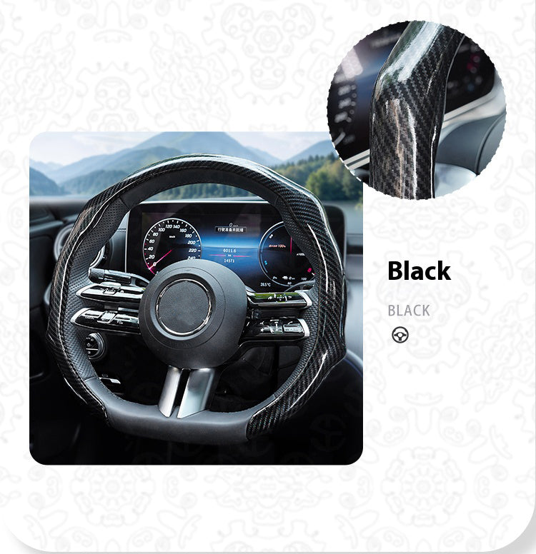 Laser Carbon Fiber Pattern steering wheel cover