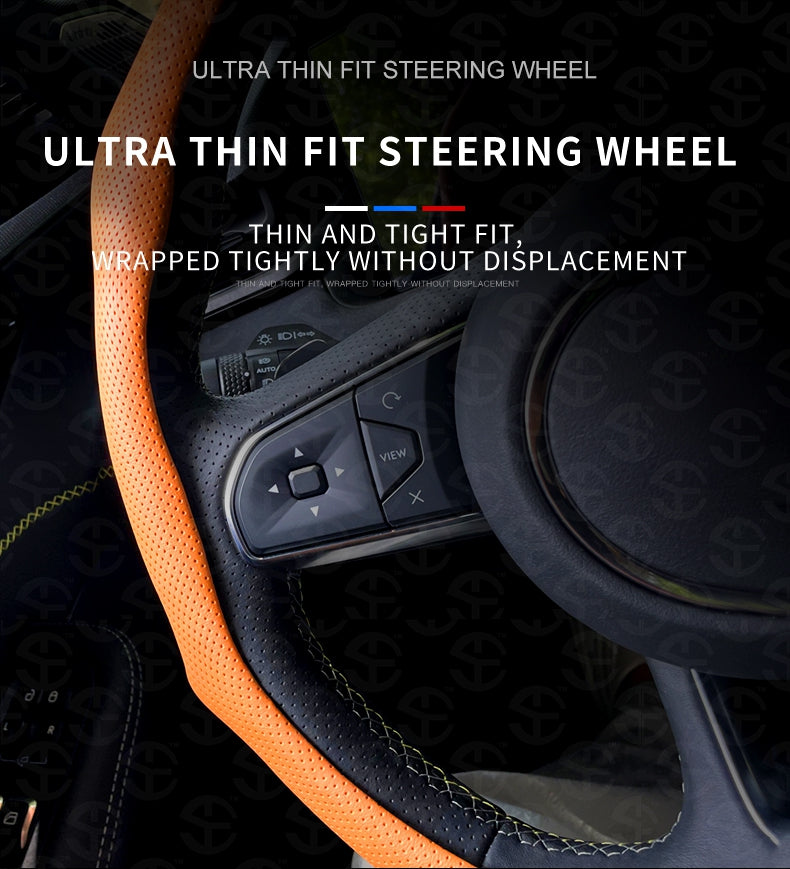 Upgraded Napa Nappa Leather Steering Wheel Cover