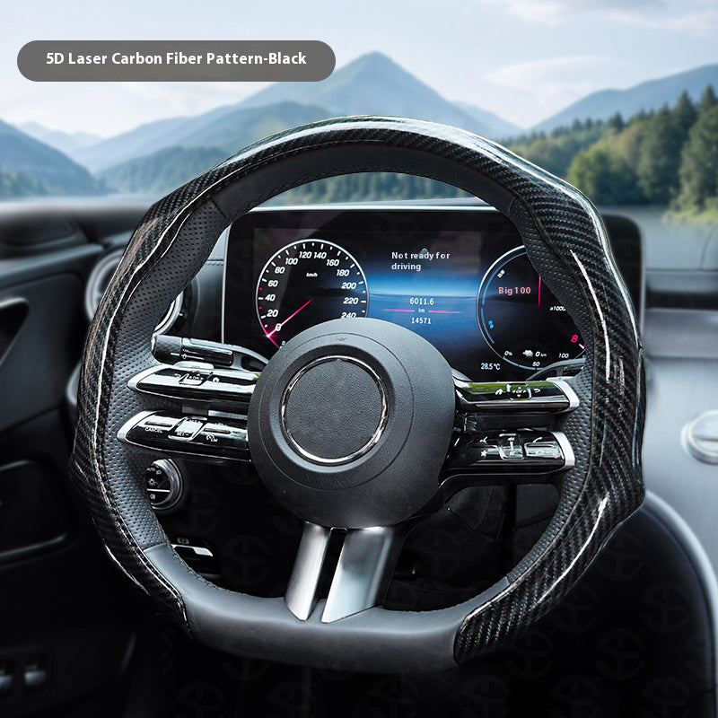 Laser Carbon Fiber Pattern steering wheel cover
