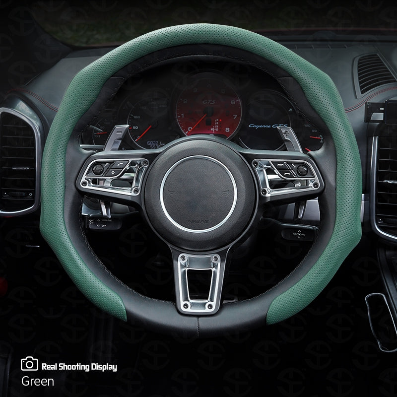 Upgraded Napa Nappa Leather Steering Wheel Cover