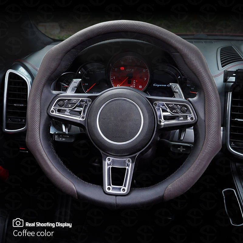 Upgraded Napa Nappa Leather Steering Wheel Cover