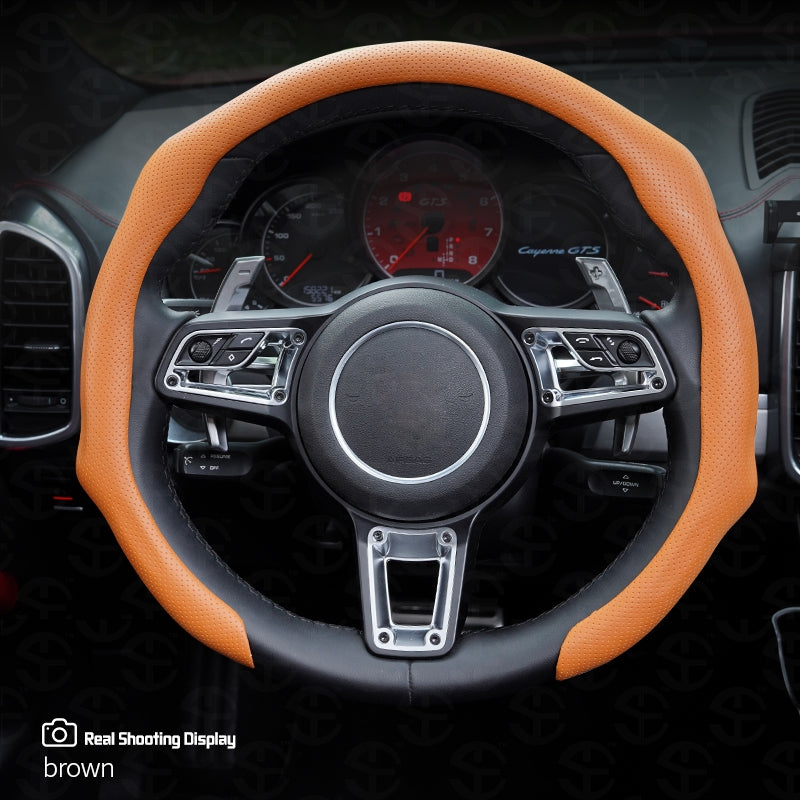 Upgraded Napa Nappa Leather Steering Wheel Cover