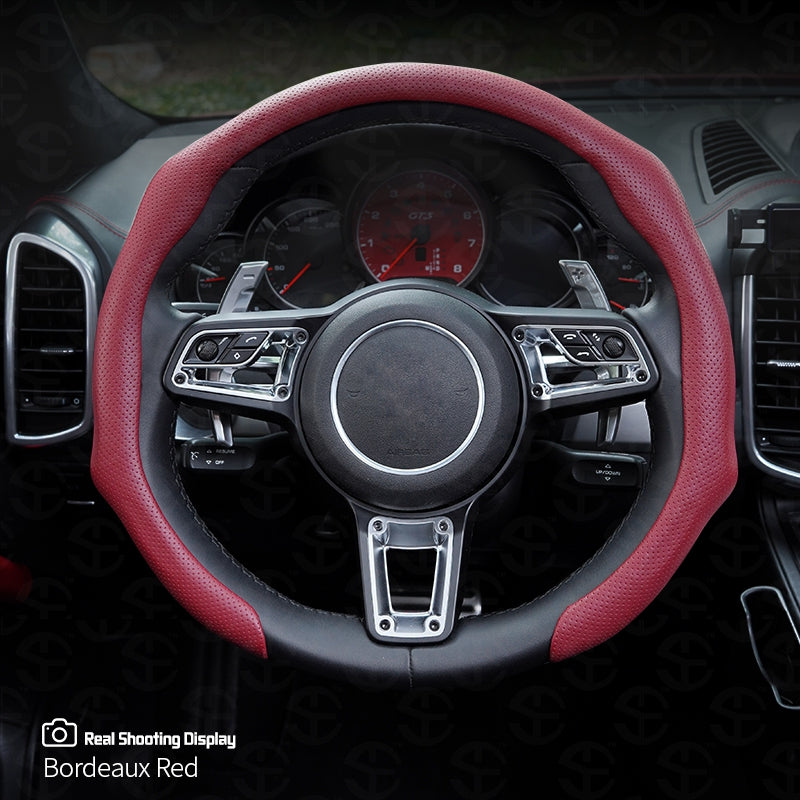 Upgraded Napa Nappa Leather Steering Wheel Cover