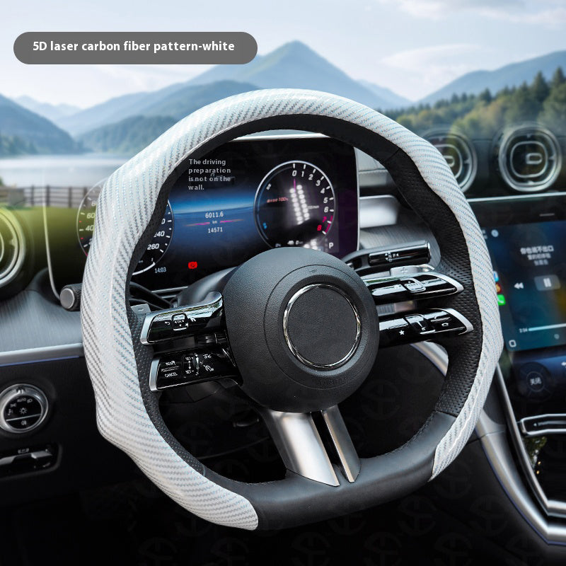 Laser Carbon Fiber Pattern steering wheel cover