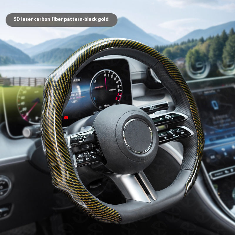 Laser Carbon Fiber Pattern steering wheel cover