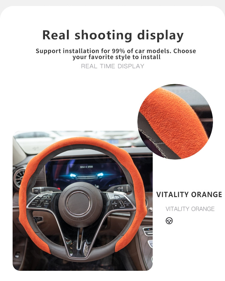 New Alcantara leather Car Steering Wheel Cover