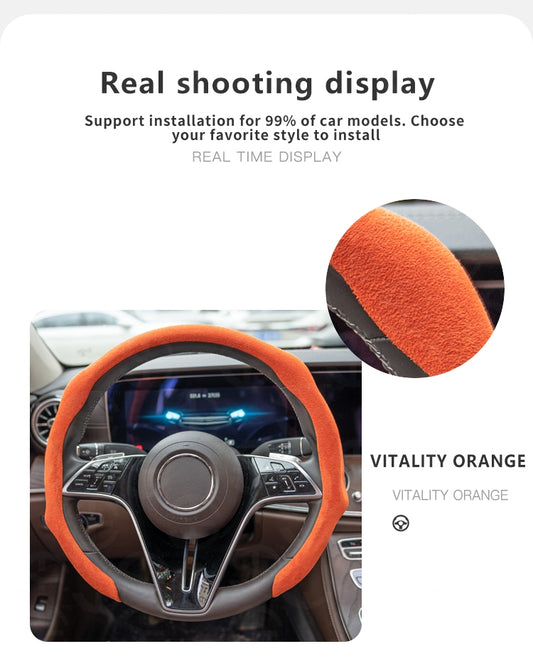 New Alcantara leather Car Steering Wheel Cover