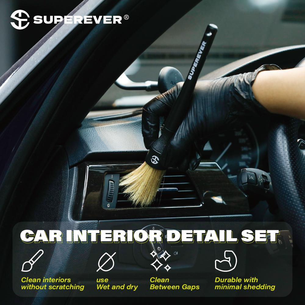 SUPEREVER Car Interior Detailing Brush – Soft Bristle Cleaning Brush