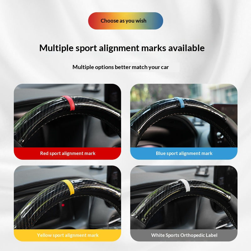 Carbon Fiber Microfiber & Napa Leather Elastic Steering Wheel Covers