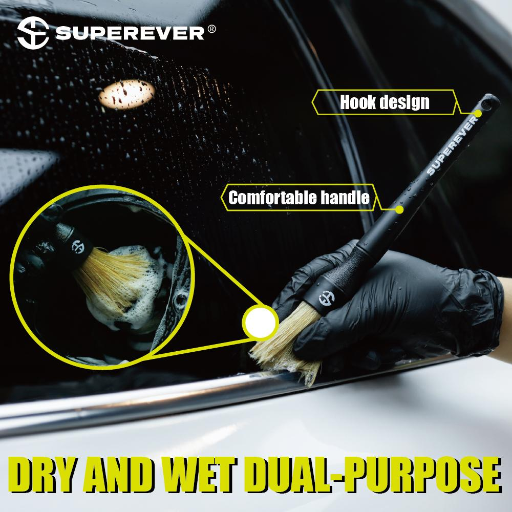 SUPEREVER Car Interior Detailing Brush – Soft Bristle Cleaning Brush