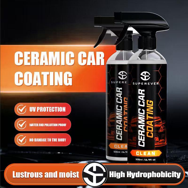 SUPEREVER Ceramic Car Coating Spray – 500ml Hydrophobic Paint Protectant